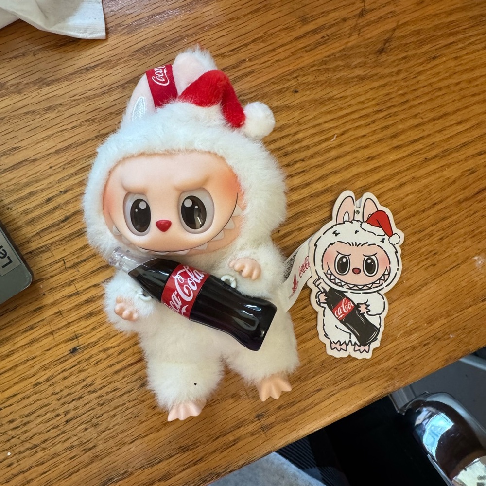 Coca-Cola Labubu Plush Keychain